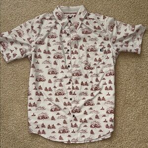 Marmot Tan and Brown Casual Button Down Shirt